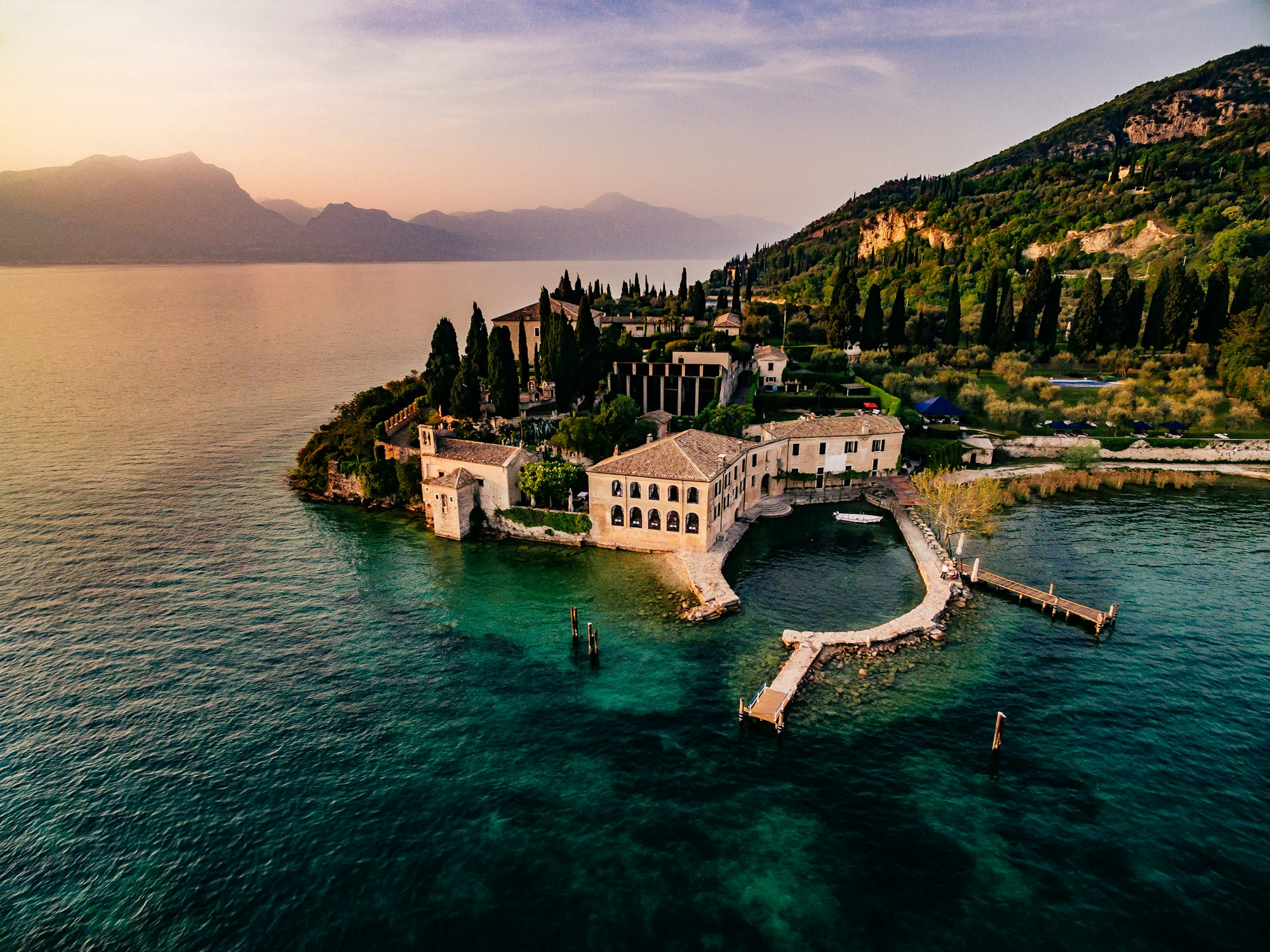 Aerial view of the city of Garda  - The best places of Lake Garda - Exclusive Travel Representation - Luxury travel agency that represent tourism companies that offer unique and exclusive experiences